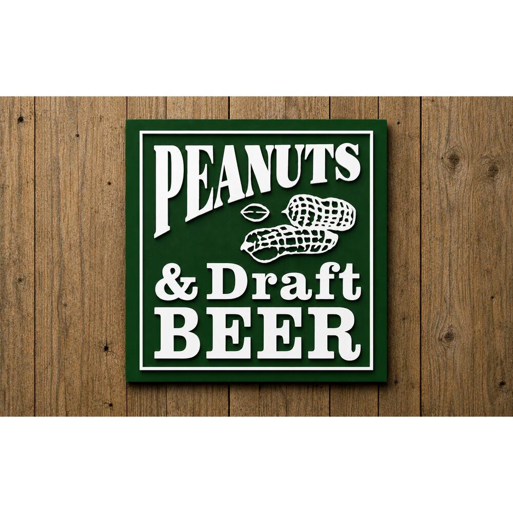 Peanuts and Draft Beer Sign Boston Massachusetts Baseball Red Sox Fenway Park